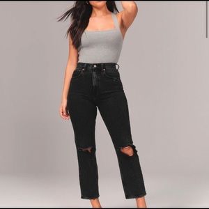 Abercrombie Ultra High Rise Ankle Straight Jeans